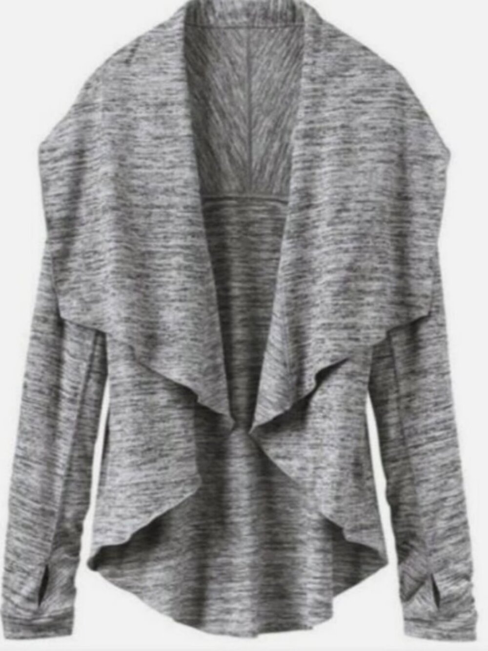Athleta Haven II Wrap Draped Cardigan Sweater Size‎ XS Heather Pranayama Gray